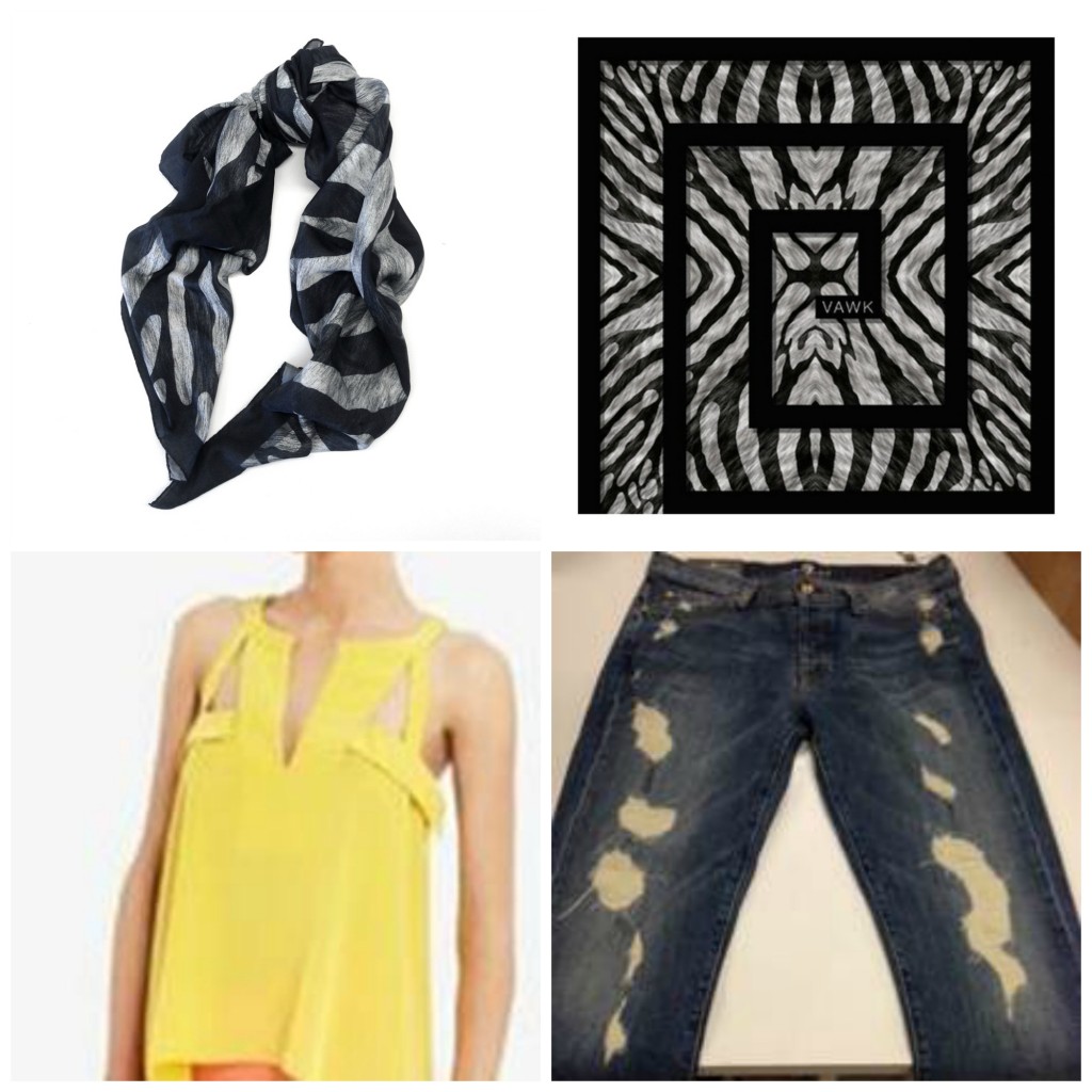 VAWK for eBay Scarf BCBG Top And Sevens Boyfriend Jeans Giveaway