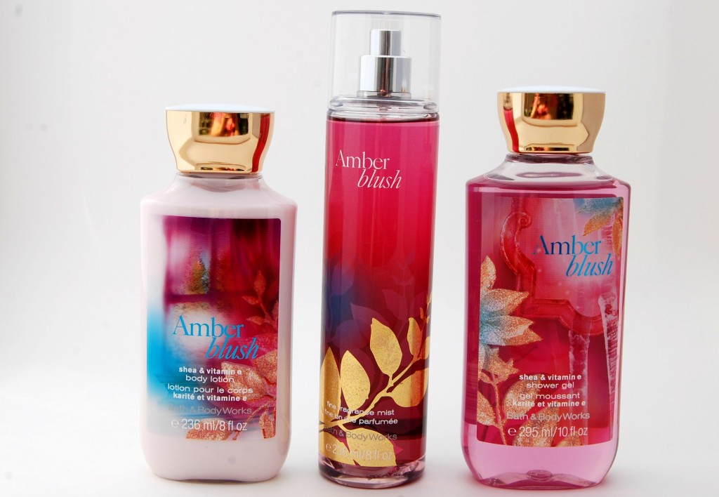 Bath and Body Works New Amber Blush Collection