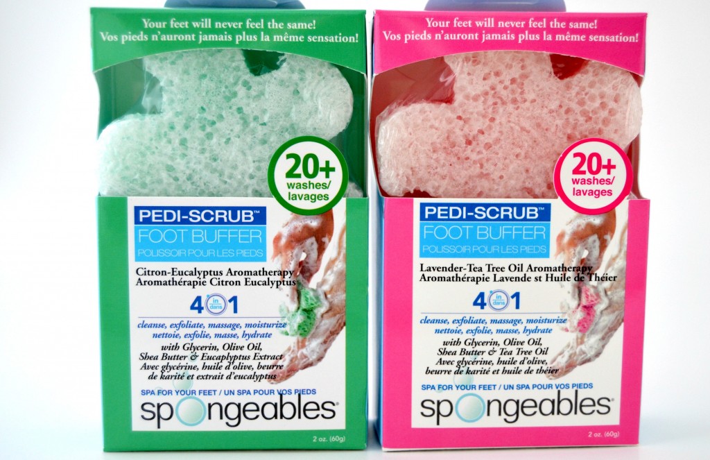 Spongeables Pedi-Scrub Foot Buffer, Lavender Scent, Contains Shea