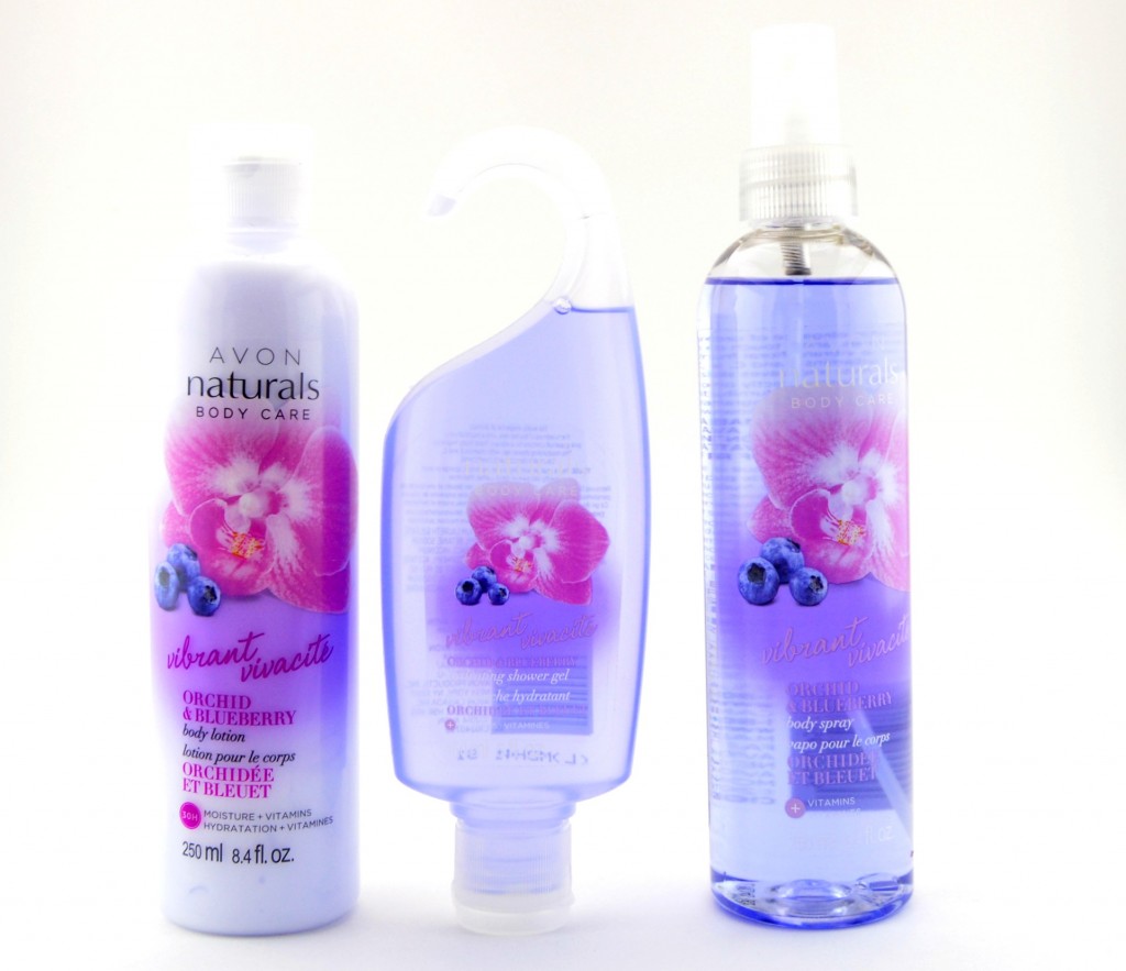 Avon Naturals Body Care Vibrant Orchid & Blueberry Collection