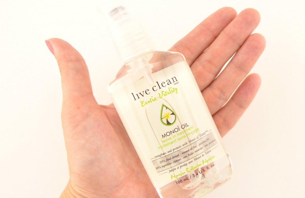 Live Clean Exotic Vitality Monoi Oil Leave-In Treatment, Jojoba Oil, Bamboo extracts, Finishing Spray