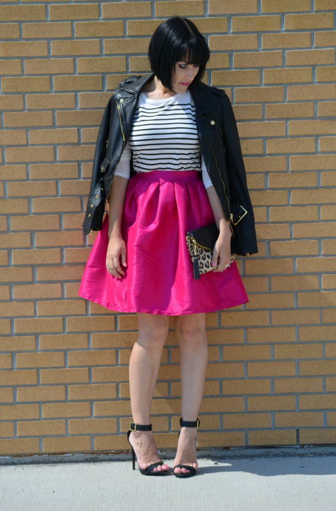 How to wear hot pink skirt sale