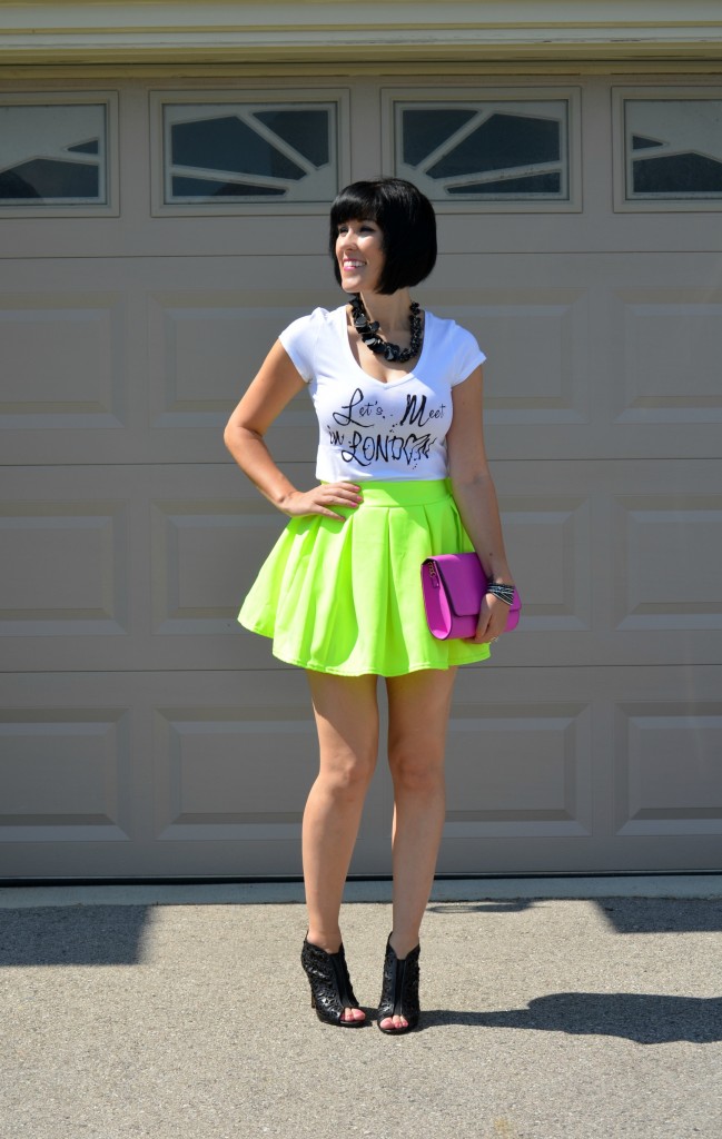 Outfit: Now or neon  Neon skirt, Fashion, Style