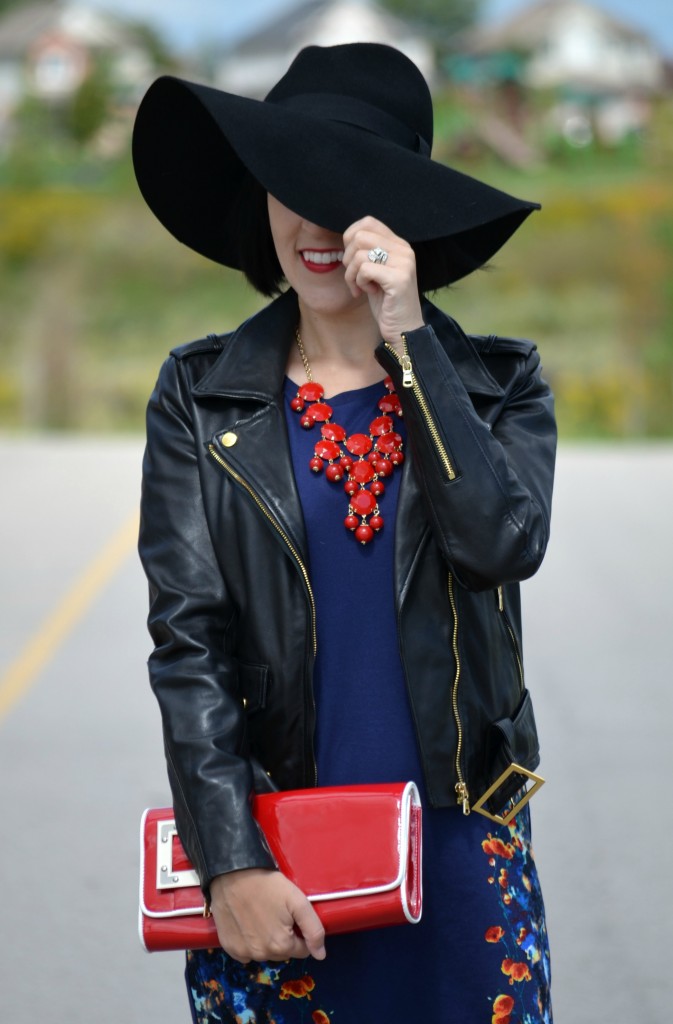 Sarah Stevenson, Target Dress, Target, Red Clutch, Floppy Felt Hat, floppy hat, aldo shoes, black hat, fashion blogger