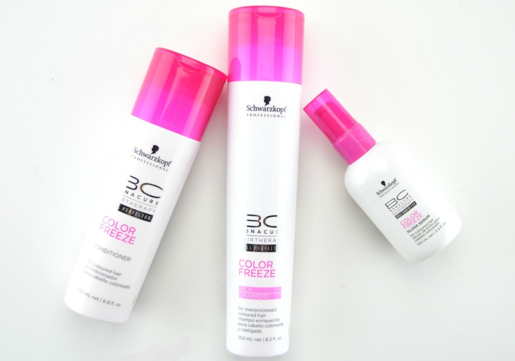 BC Hairtherapy Beauty Box review, BC Hairtherapy Color Freeze, Color Freeze Shampoo and Conditioner , BC Hairtherapy Color Freeze Gloss Serum, serum, coloured hair, short haircut, shampoo