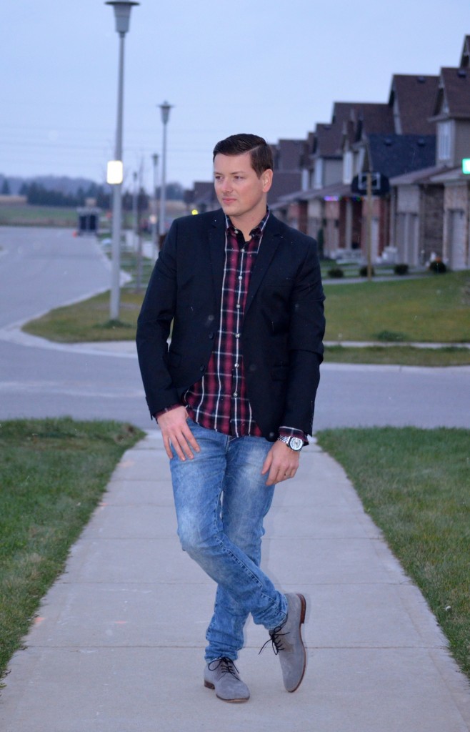 Day to Night, Outfit Ideas, Denim, Jeans, Black And White, Colour Tee, Faux Leather, male fashion blog, mens fashion bloggers