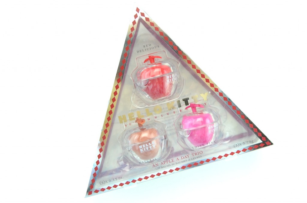 Hello Kitty, 40th Anniversary Collection, An Apple a Day Trio Lip Balm Set, lip balm, coloured lip balm