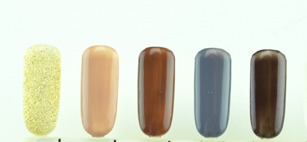 Nicole by OPI Spring Summer, Heart of Gold , Count to Tan, That’s Just Plain Nuts, Keep Your Gray Job , Profoundly Purple 