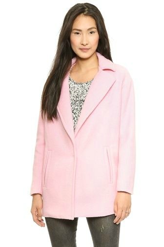 pink coat, witer coat, wool jacket, pink