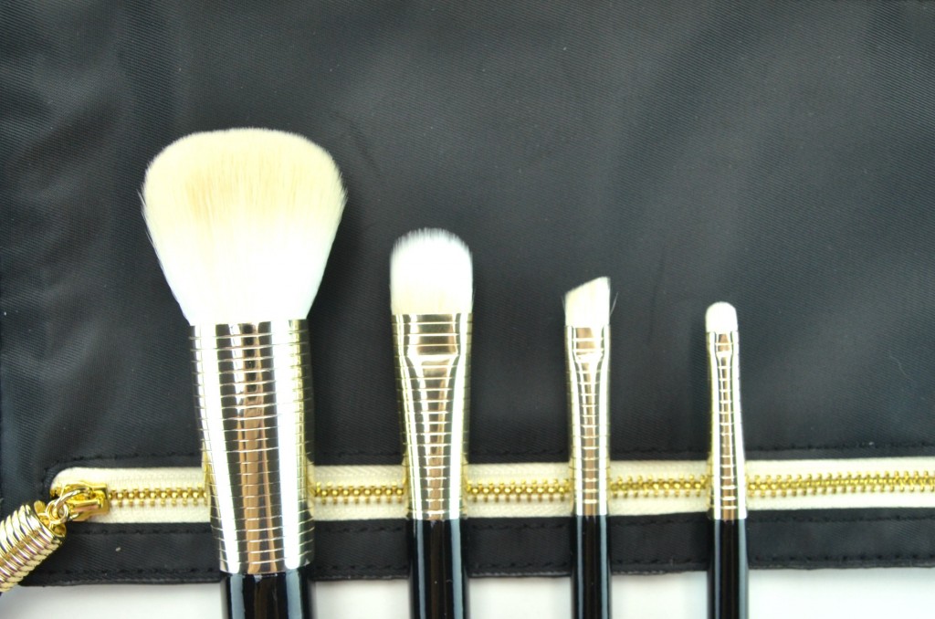 Sonia Kashuk Golden Age Four-Piece Brush Set with Clutch 