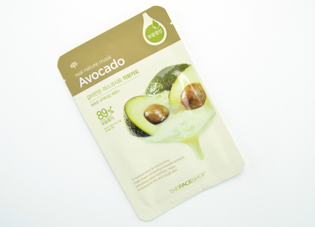 The Face Shop review, The Face Shop Real Nature Mask, sheet mask, nature mask, facial masks, The Face Shop Real Nature Mask avocado