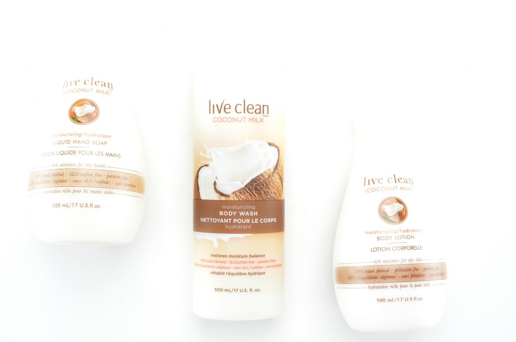 Live Clean, coconut milk, live clean body lotion, live clean body wash, coconut body wash