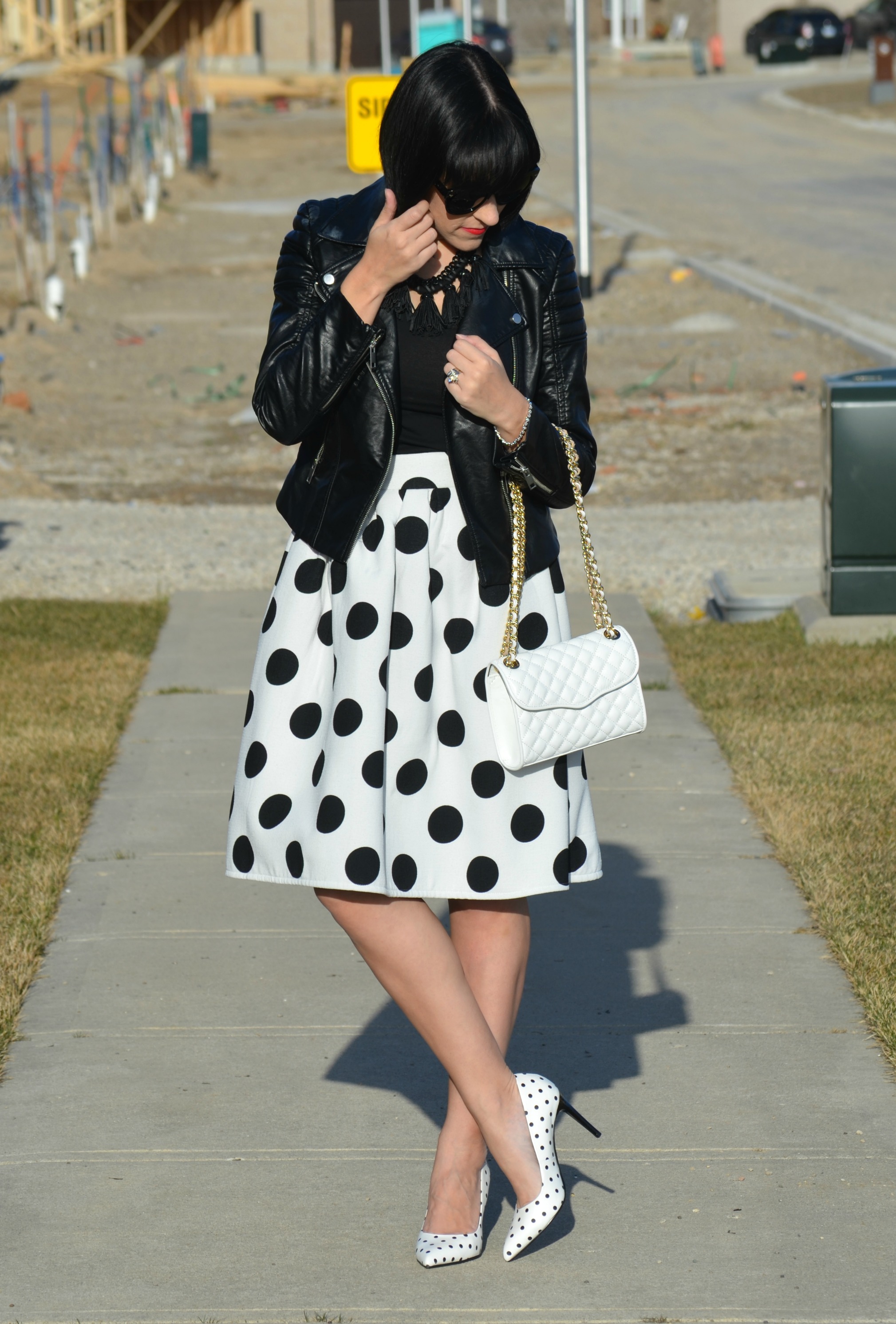 Hot pink hotsell polka dot skirt