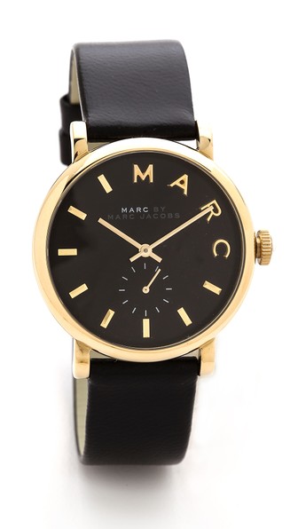 Marc by Marc Jacobs Leather Baker Watch 