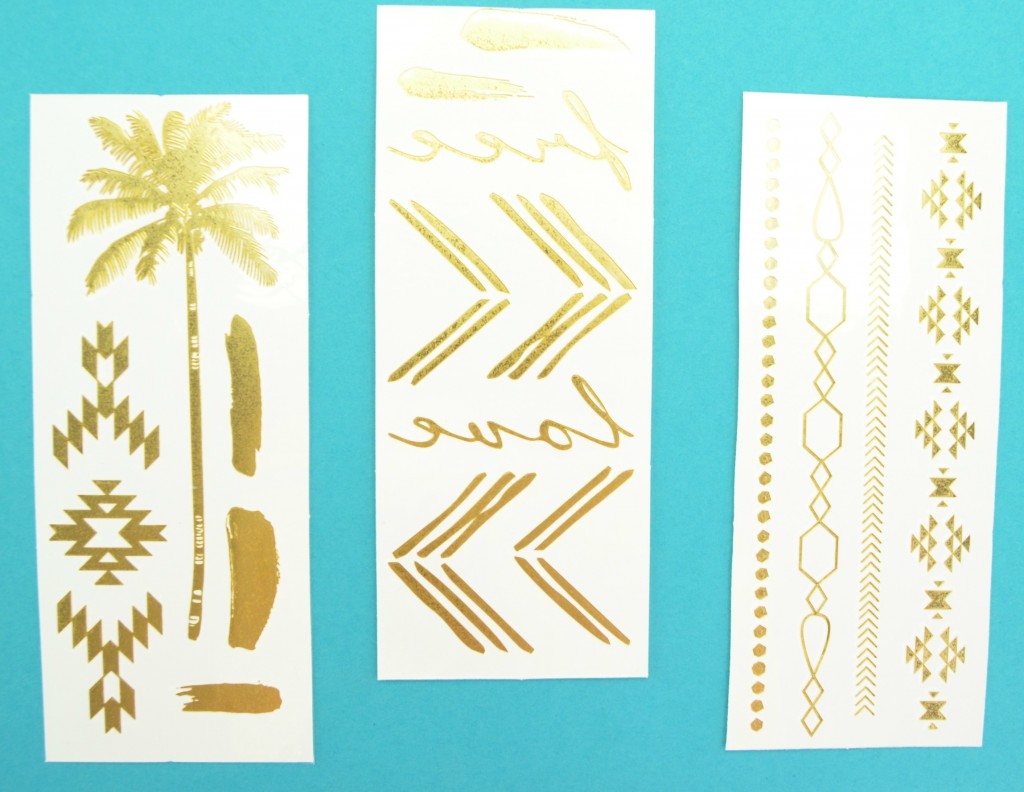 Sephora Collection Shine Beautifully Metallic Gold Temporary Tattoos 