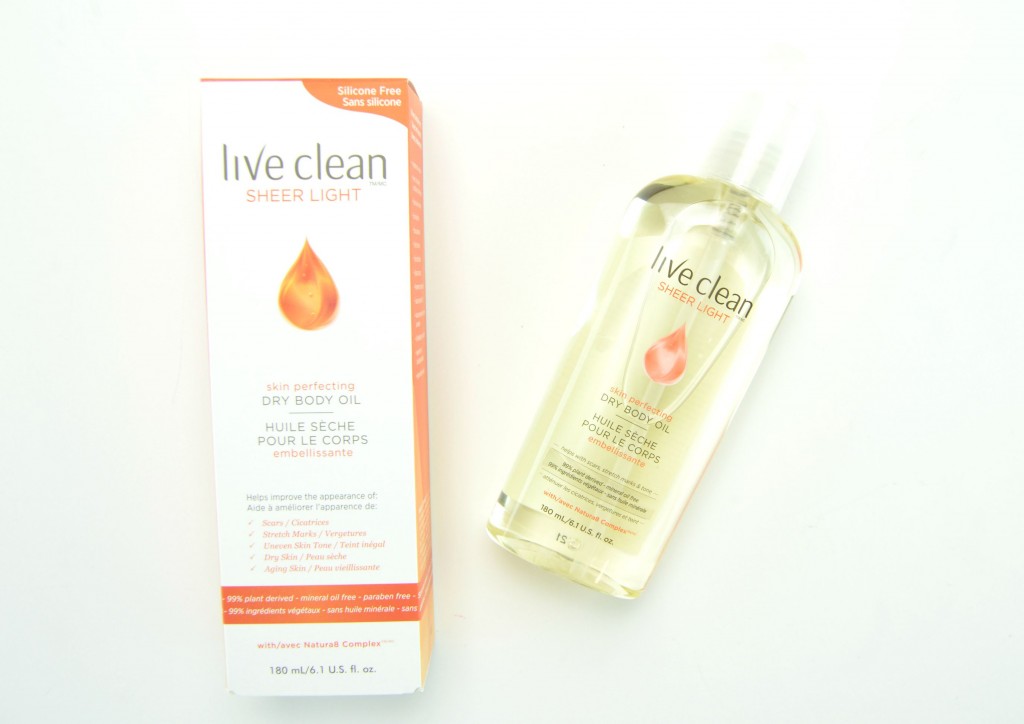 Live Clean Dry Body Oil, dry body oil, body oil, canadian beauty blogger 