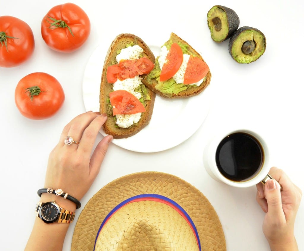 Avocado Toast with Cheese And Tomatoes