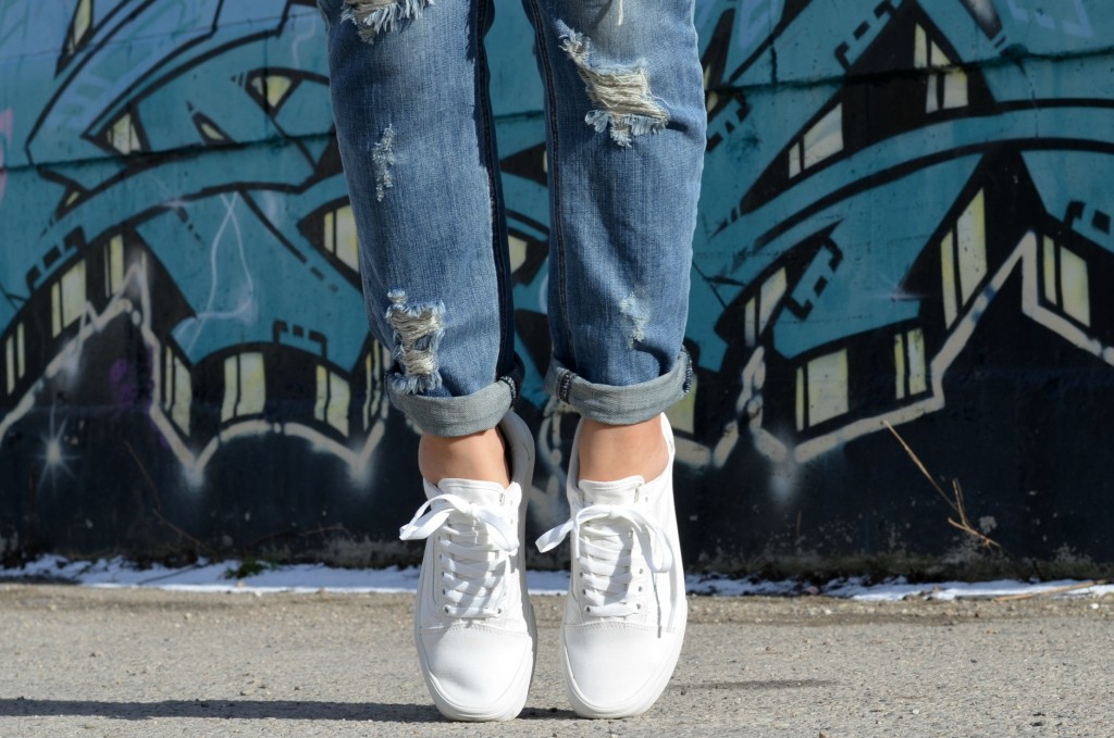 vans old skool white style