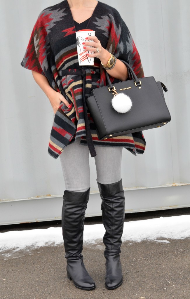 plaid cape, fashionista blog, canadian fashionista