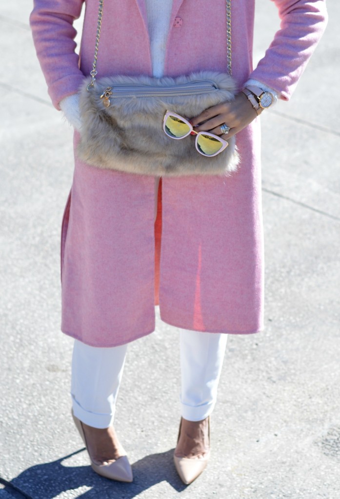 zara pink coat