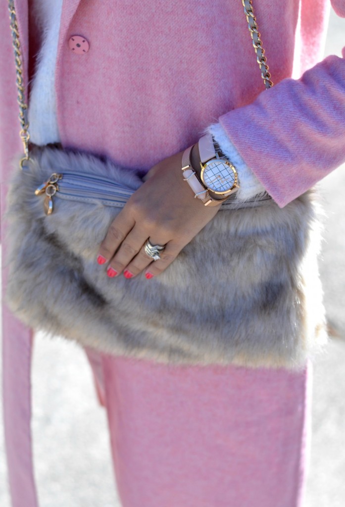 zara pink coat