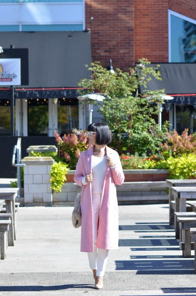 zara pink coat