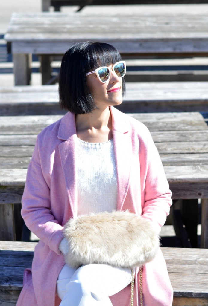 zara pink coat