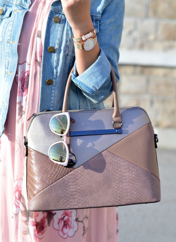 pink floral dress, canadian fashionista 