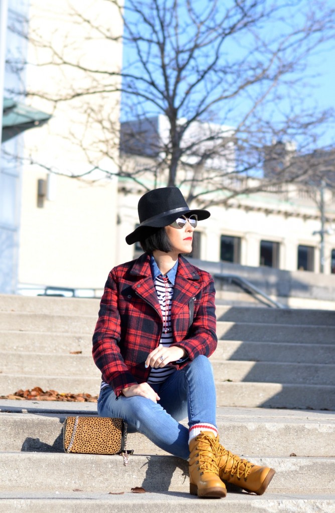 Forever 21 clearance plaid boots