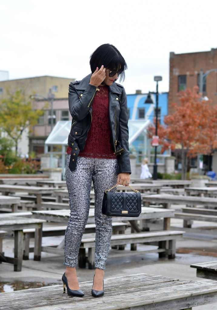 Sequin leggings cheap outfit