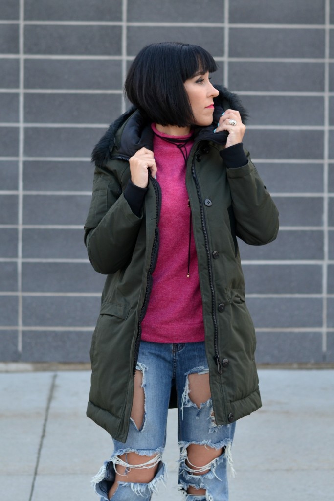 forest green winter jacket 