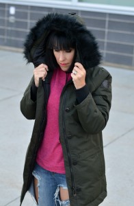 forest green winter jacket