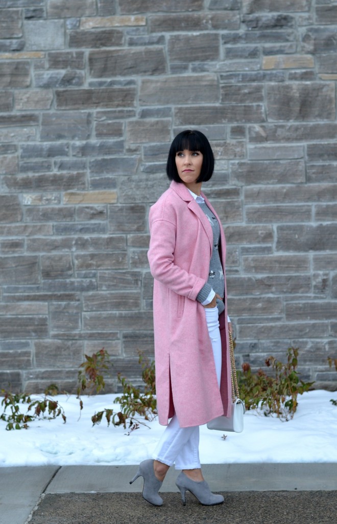 how to style a pink coat, fashion blogger, canadian fashion blog