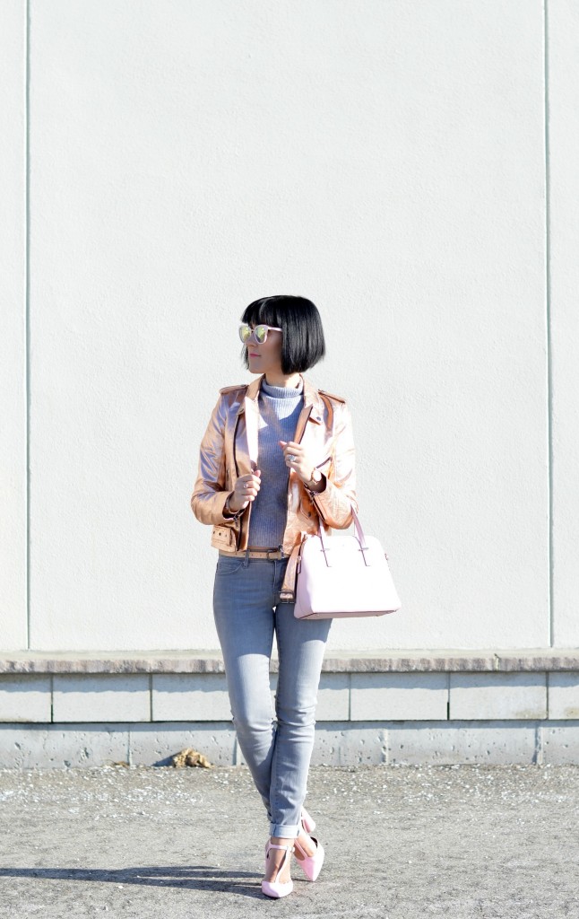 How to style a rose gold bomber jacket – The Pink Millennial