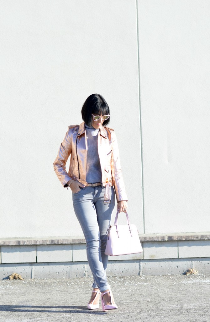 rose gold bomber