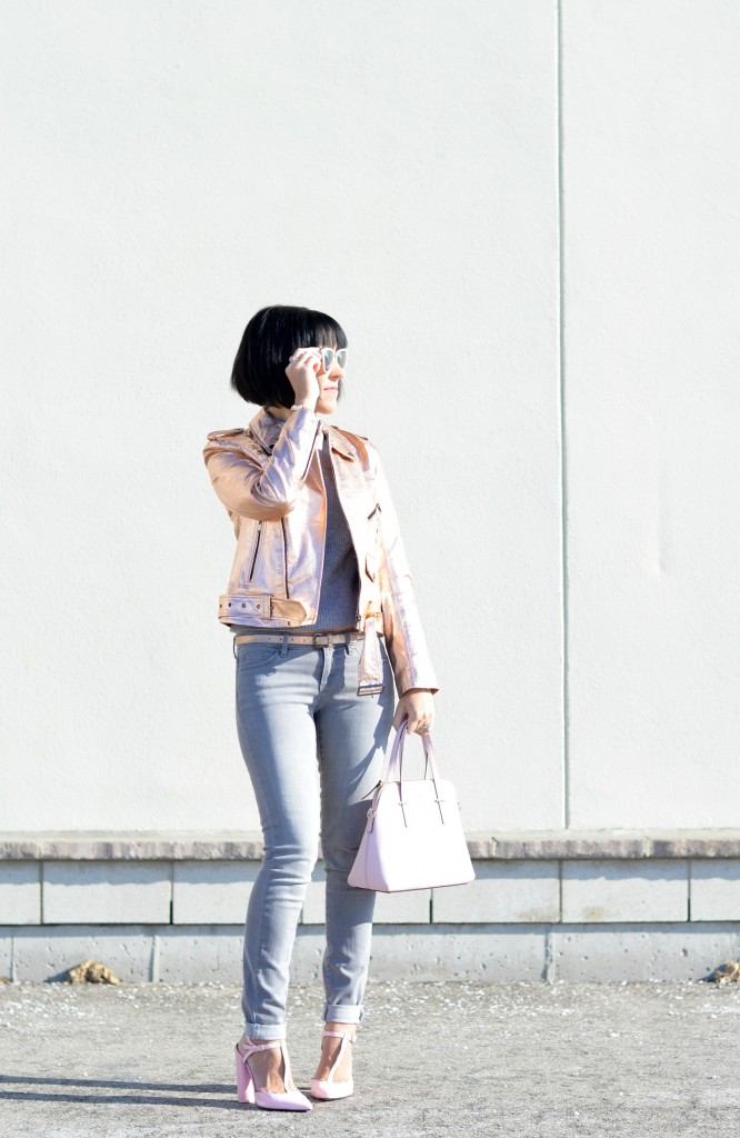 rose gold bomber