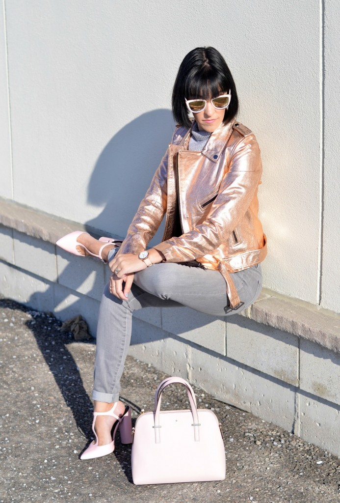 Zara Gold Bomber Jacket