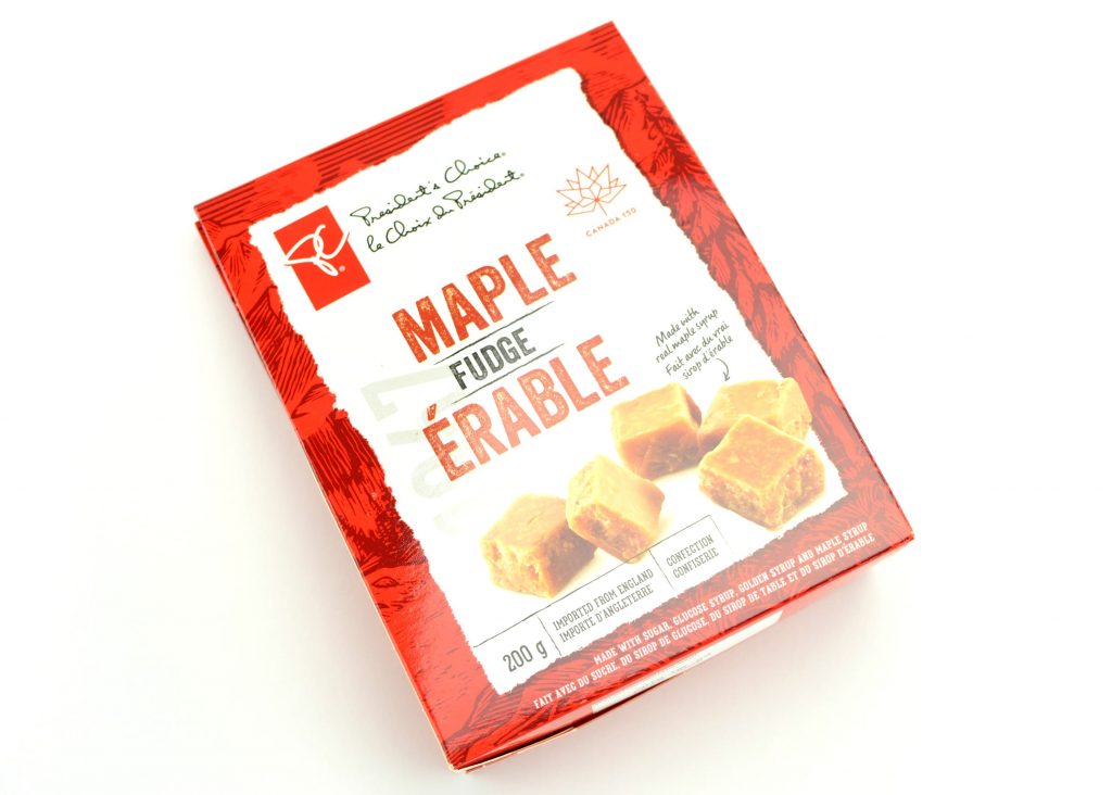 PC maple-flavoured fudge