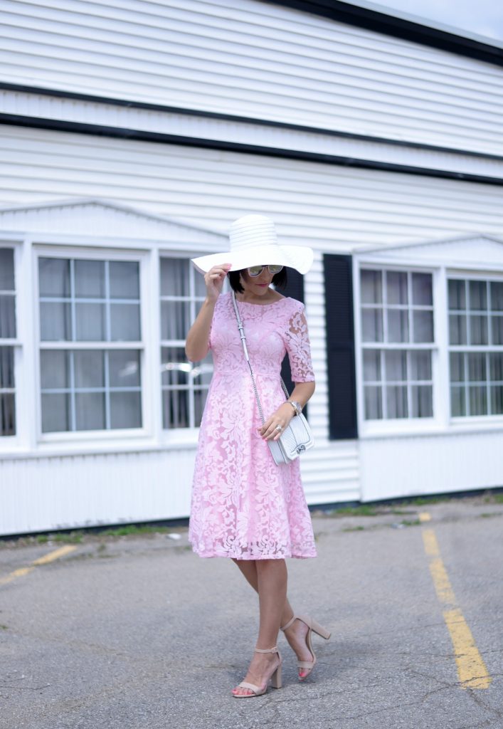 pink lace dress canada