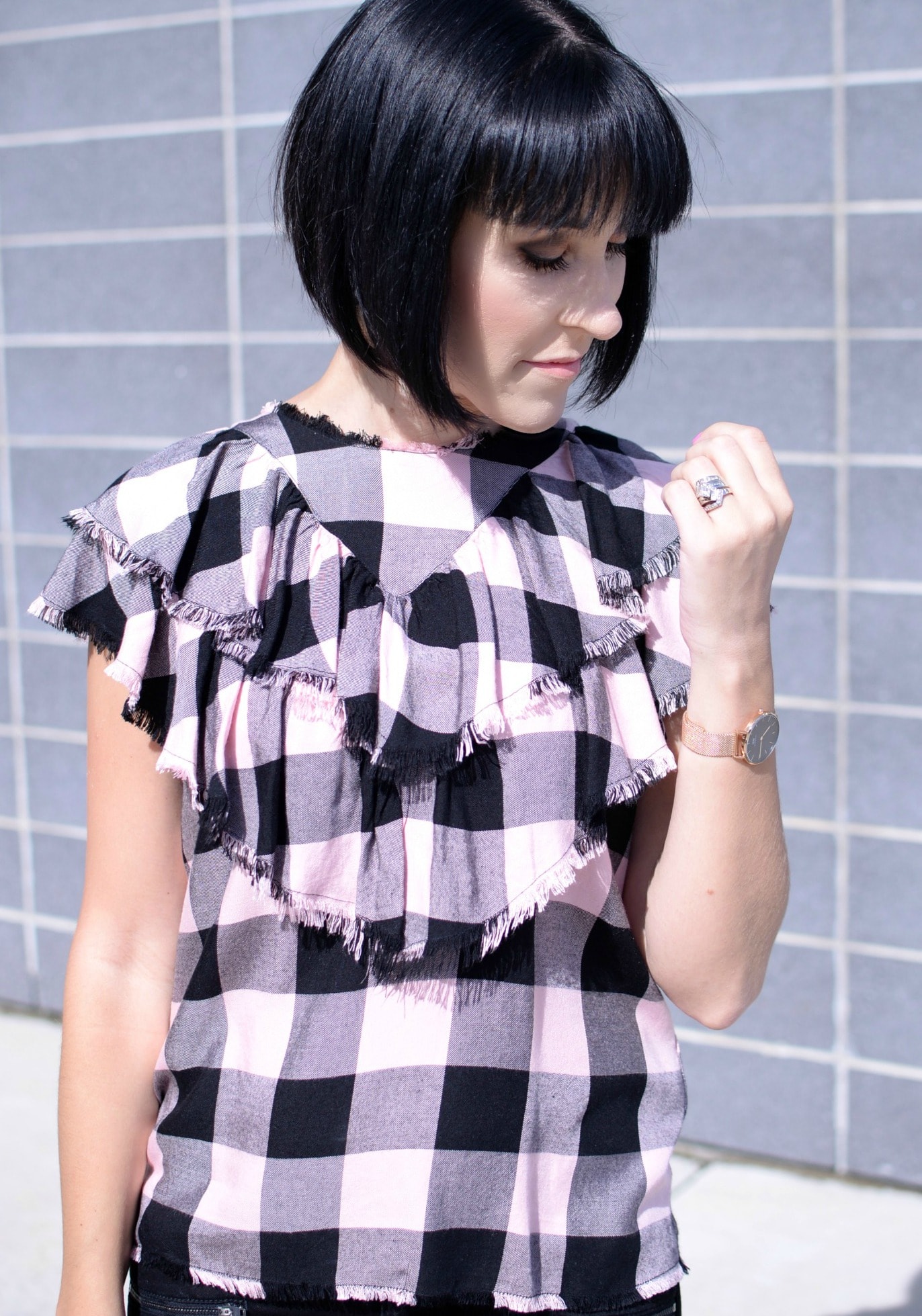 Zara gingham print Shirt (6) | The Pink Millennial