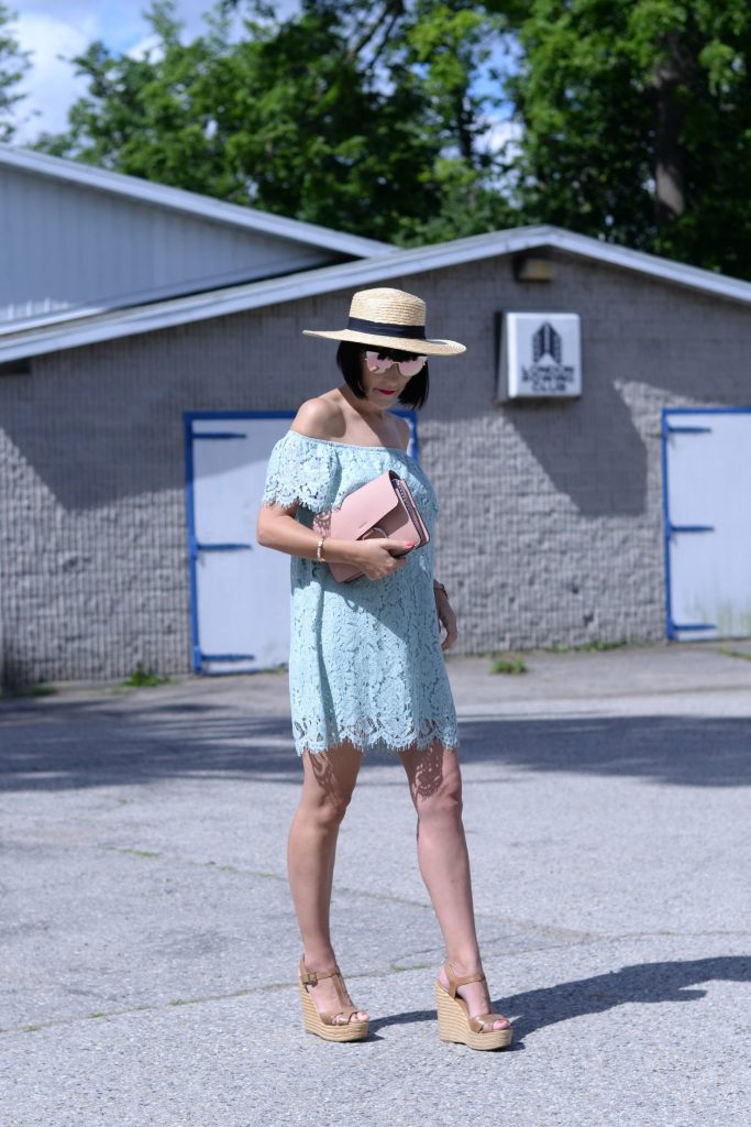 Forever 21 Mint Off The Shoulder Lace Dress (5)