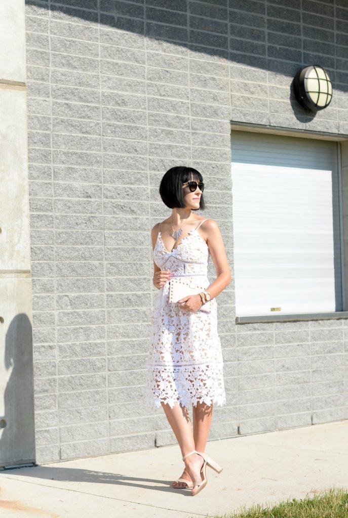 How To Style A White Lace Midi Dress