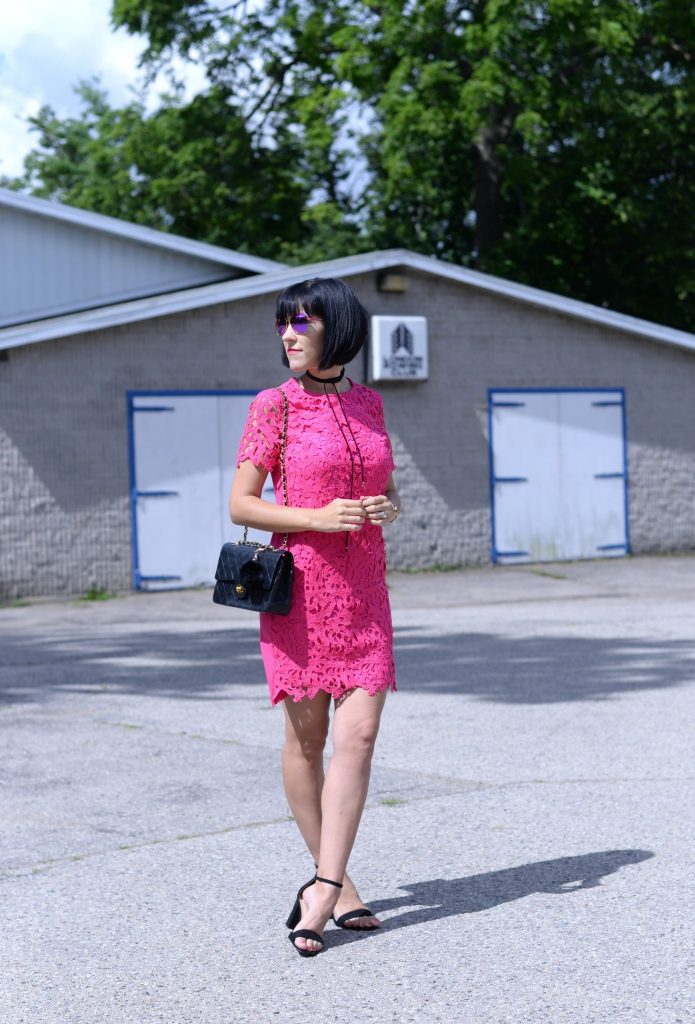 pink lace dress canada