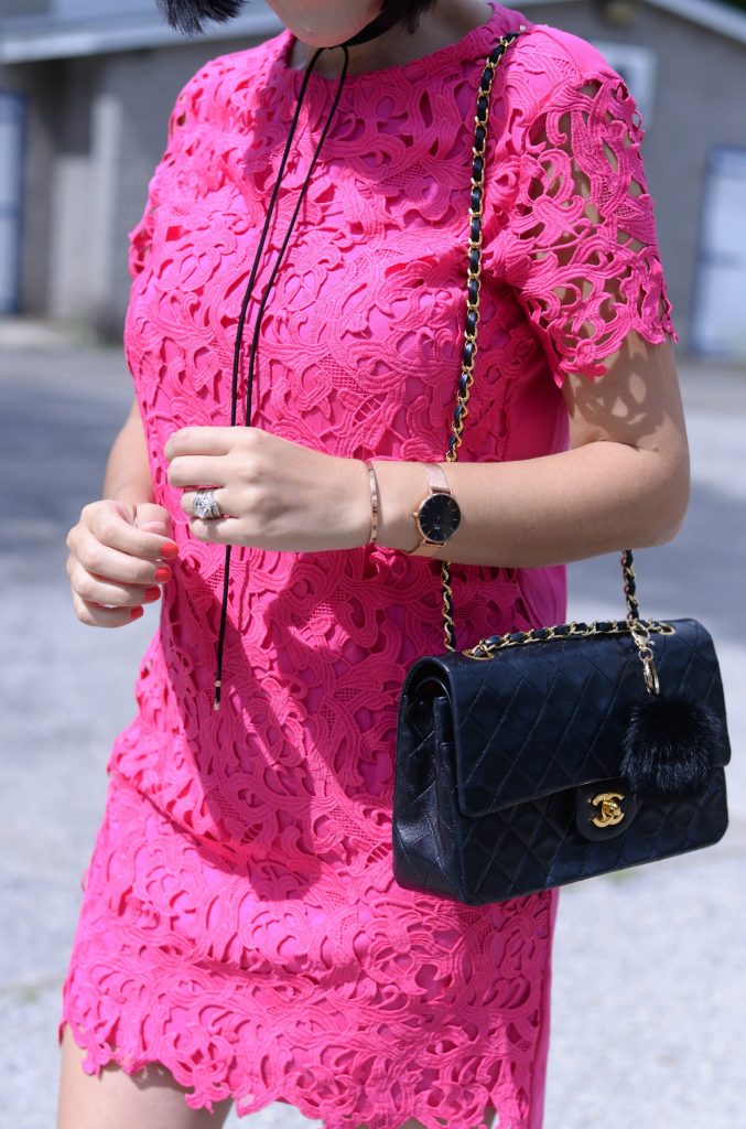 Zara Hot Pink Lace Dress (8)