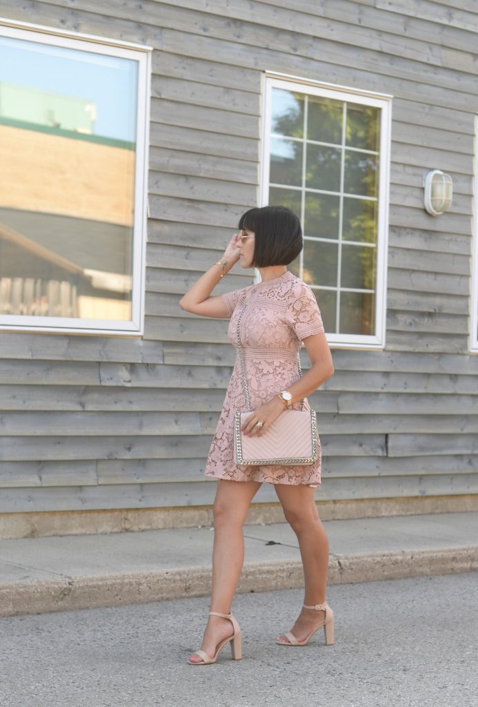 Millennial pink outlet dress