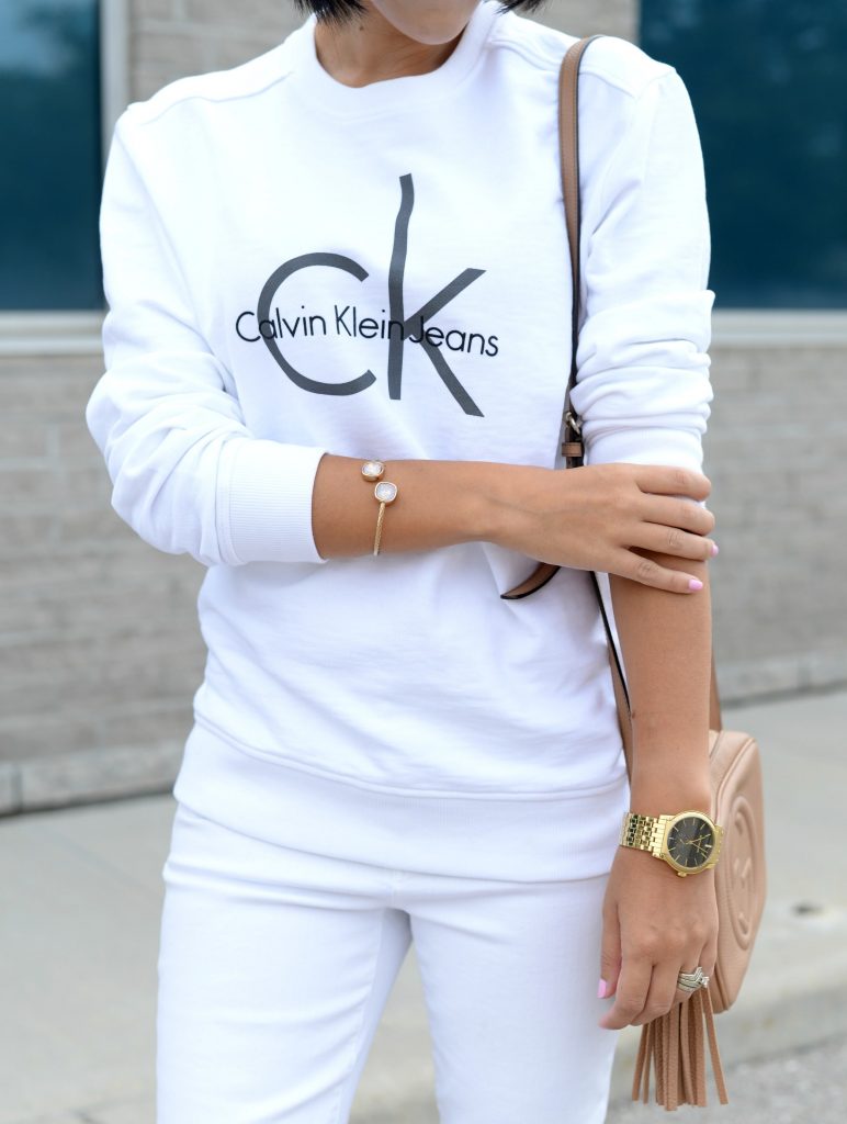 ck white sweater