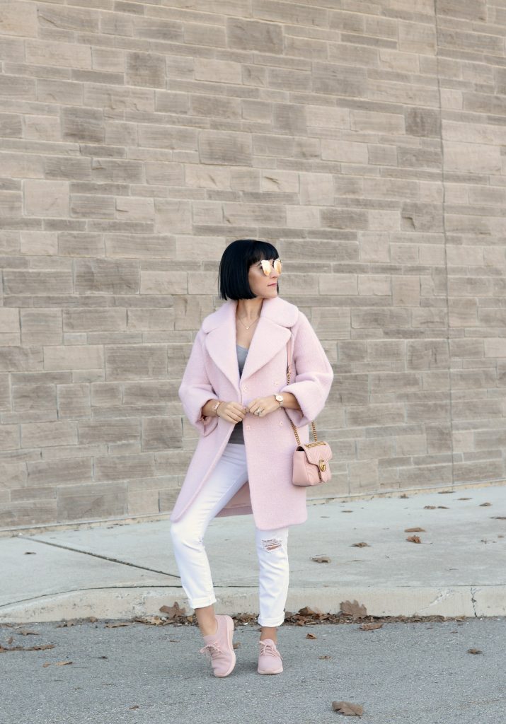 Pink 2024 sneakers outfit