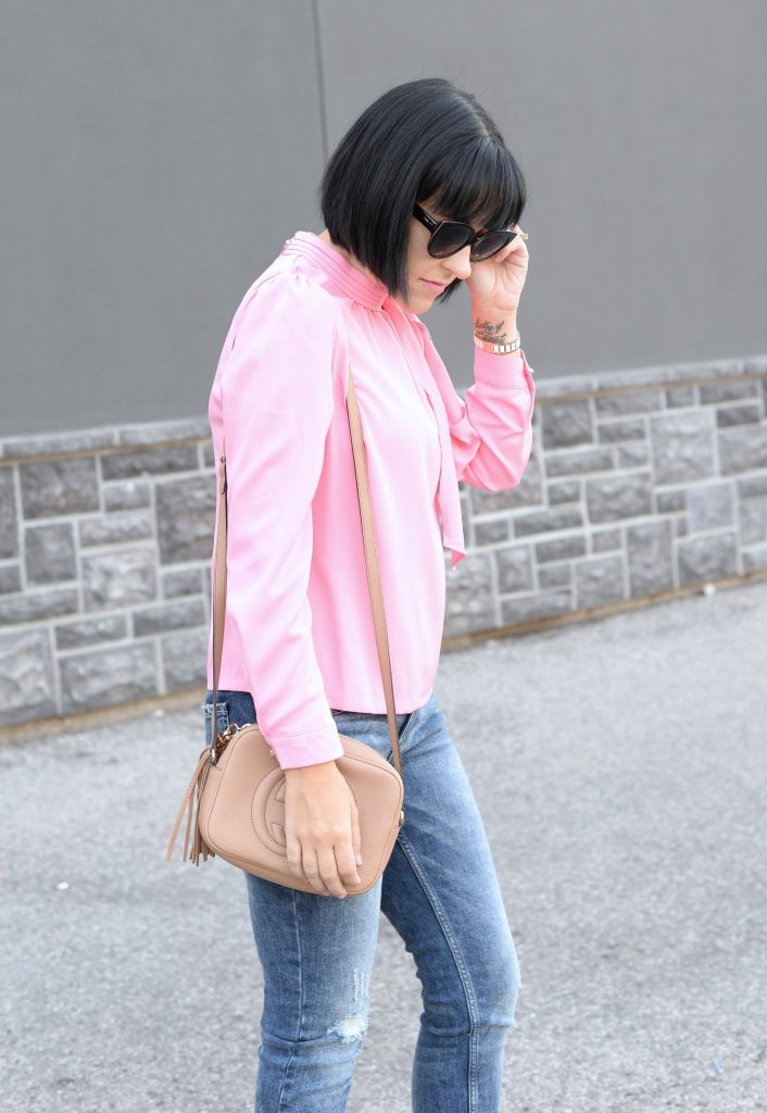 Chic Wish Blouse, Silver Jeans, Bootlegger Jeans, Animal Print Booties, Bulova Watch, fashion blogger, canadian blogger, canadian fashionista 