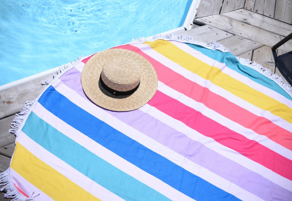 Poppy & Peonies Beach Towel