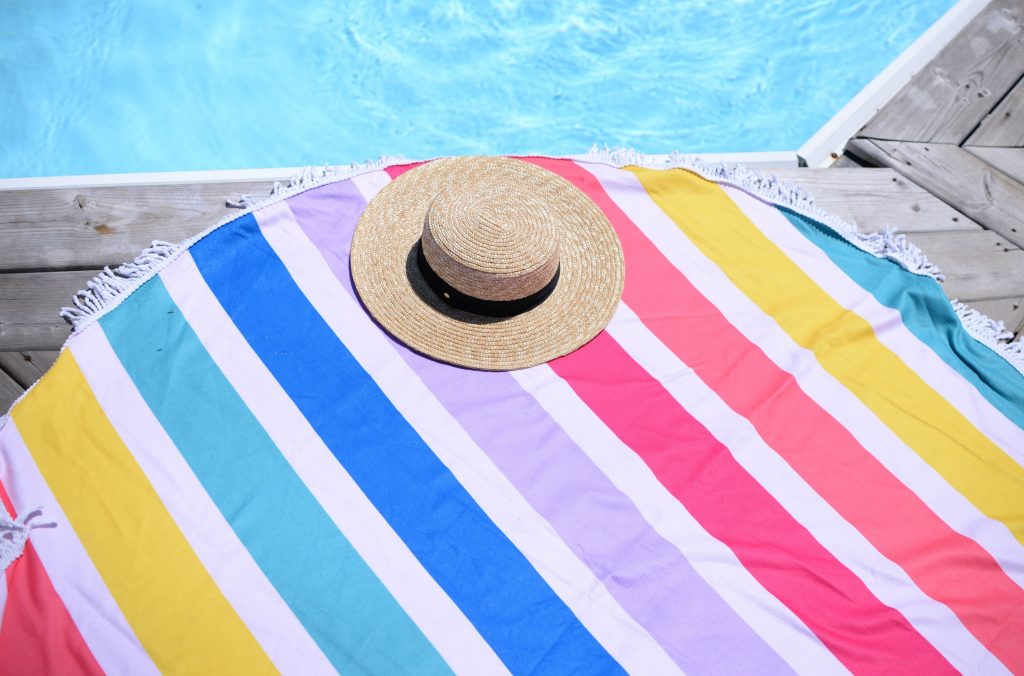 Poppy & Peonies Beach Towel